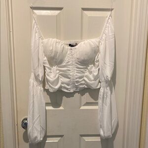 Elegant White Off-Shoulder Women's Top